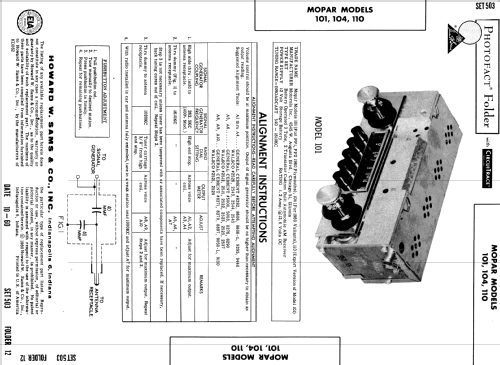 Mopar 104 ; Motorola Inc. ex (ID = 524091) Car Radio