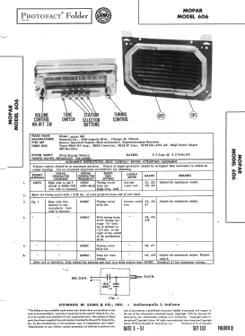 Mopar 606; Motorola Inc. ex (ID = 3032481) Car Radio