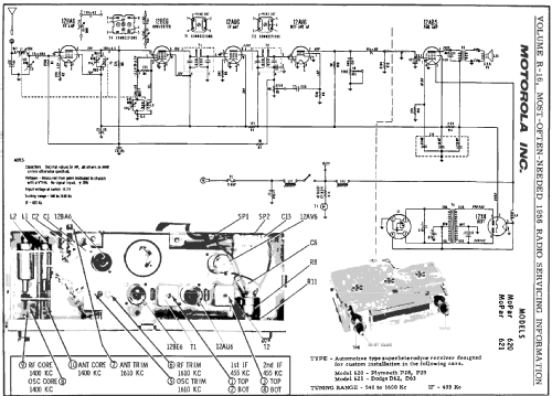 MoPar 620 Plymouth P28, P29; Motorola Inc. ex (ID = 125401) Car Radio