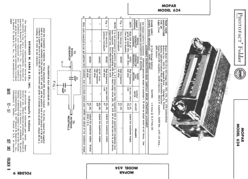 MoPar 624 Dodge 1957; Motorola Inc. ex (ID = 2491393) Car Radio