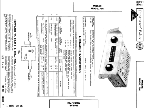 Mopar 701 ; Motorola Inc. ex (ID = 608926) Car Radio