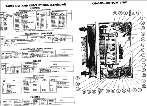 MoPar 841 Plymouth P28, P29 Car Radio Motorola Inc. ex |Radiomuseum.org