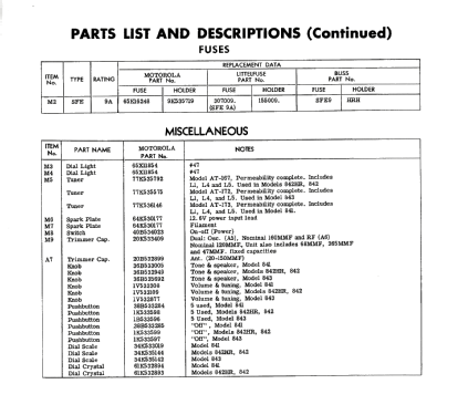 MoPar 842 Dodge D62, D63; Motorola Inc. ex (ID = 1836531) Car Radio