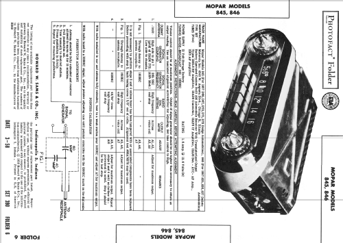 MoPar 845 Dodge D66,D67,D70,D71,D72; Motorola Inc. ex (ID = 2549718) Car Radio