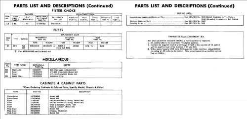 MoPar 845 Dodge D66,D67,D70,D71,D72; Motorola Inc. ex (ID = 2549721) Car Radio