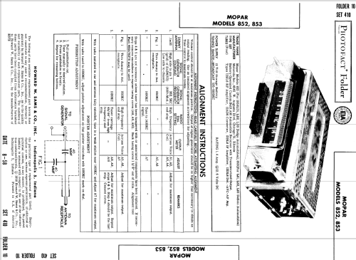 Mopar 853 DeSoto LS1, LS2, LS3; Motorola Inc. ex (ID = 795522) Car Radio