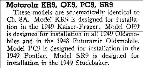 SR9 CH= 8A; Motorola Inc. ex (ID = 516484) Car Radio