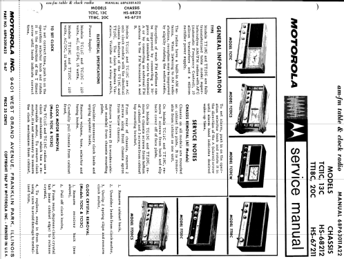 TC13CW Ch= HS-68212; Motorola Inc. ex (ID = 1197685) Radio