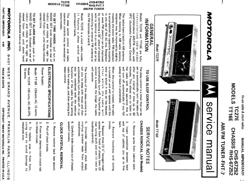 TC27EH Ch= CHS-67252; Motorola Inc. ex (ID = 1197837) Radio