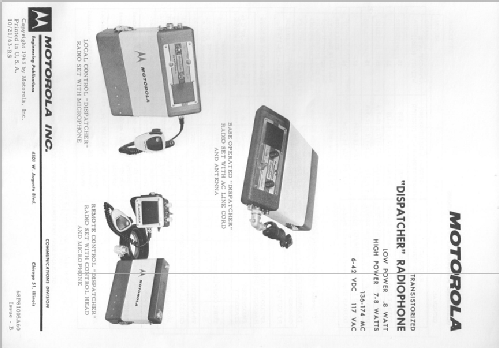 Transistorized Dispatcher Radiophone CC 3501 - D33AA T-1100A SP6; Motorola Inc. ex (ID = 2089580) Commercial TRX