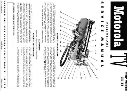 TT-37 UHF Tuner ; Motorola Inc. ex (ID = 1082999) Converter
