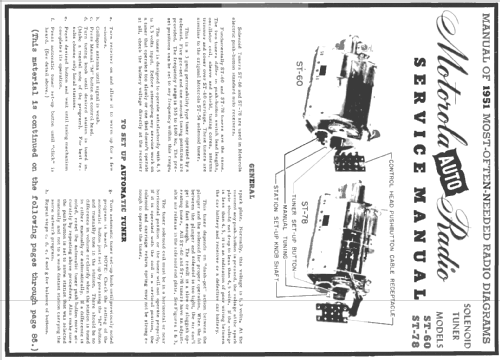 Tuners ST78; Motorola Inc. ex (ID = 132081) Radio