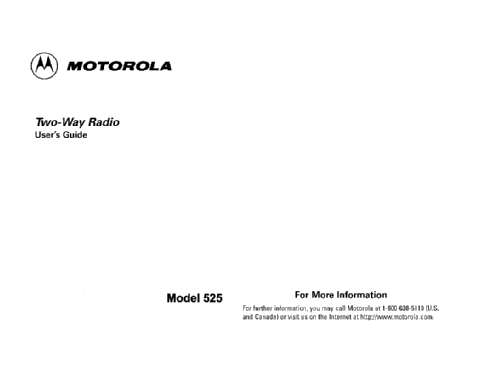 Walkie-Talkie FV525; Motorola Inc. ex (ID = 2043785) Amat TRX