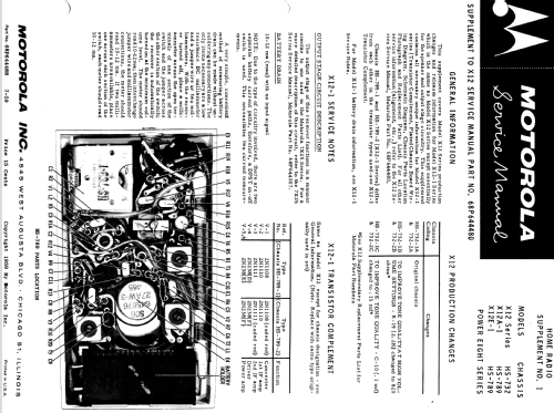 X12A-1 Ch= HS-789-1; Motorola Inc. ex (ID = 1166787) Radio