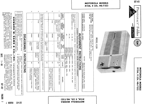 X12A X12 Series Ch= HS-732; Motorola Inc. ex (ID = 550733) Radio