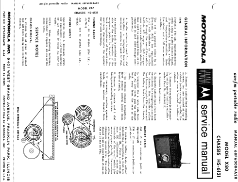 X80 Ch= HS-6121; Motorola Inc. ex (ID = 1602870) Radio