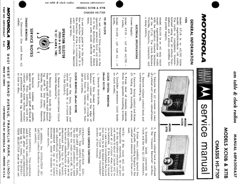 XT1BN Ch= HS-7201; Motorola Inc. ex (ID = 1499369) Radio