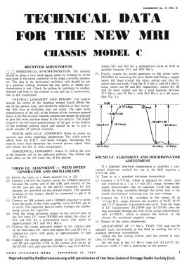 Mowat MRI Television Chassis Model C; MRI Thorn Brand (ID = 2701515) Télévision