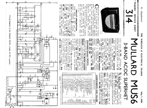 MUS6; Mullard Wireless, (ID = 1042899) Radio