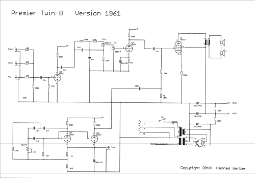 Premier Twin-8 1961; Multivox Corporation (ID = 816751) Ampl/Mixer