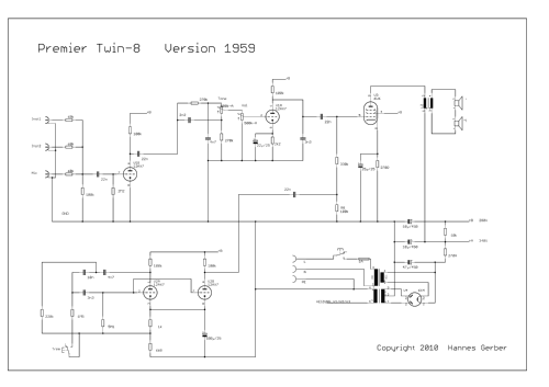 Premier Twin-8 ; Multivox Corporation (ID = 1822104) Ampl/Mixer