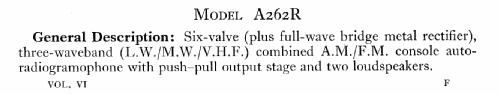 A262R; Murphy Radio Ltd.; (ID = 563473) Radio