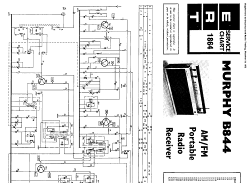 AM/FM Portable Radio B844; Murphy Radio Ltd.; (ID = 2294724) Radio