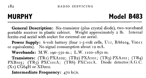 B483; Murphy Radio Ltd.; (ID = 597942) Radio