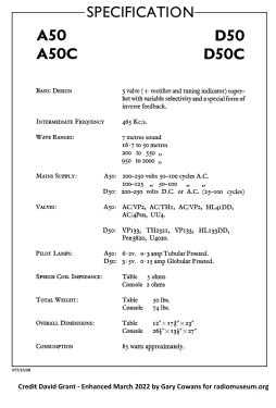 D50C; Murphy Radio Ltd.; (ID = 2742288) Radio