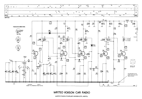 Voxson Car Radio MR 750; Murphy Radio Ltd.; (ID = 352863) Car Radio