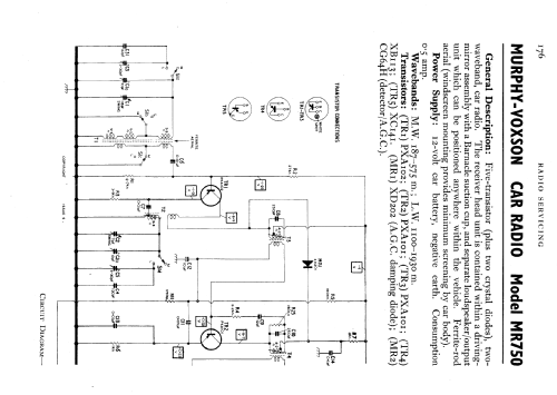 Voxson Car Radio MR 750; Murphy Radio Ltd.; (ID = 597945) Car Radio