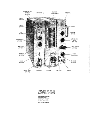 Naval Communications Receiver B40; Murphy Radio Ltd.; (ID = 2943244) Commercial Re