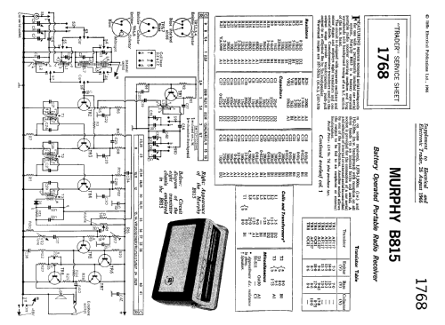Transistor 8 B815; Murphy Radio Ltd.; (ID = 2309928) Radio