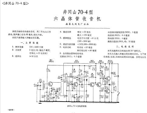 Jinggangshan 井冈山 70-4; Nanchang 南昌无线电... (ID = 777006) Radio