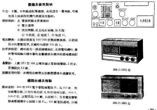 Hongxing 红星 Red Star 504-2; Nanjing 南京无线电厂 (ID = 786235) Radio