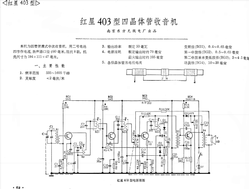 Red Star 红星 403; Nanjing 南京东方无线... (ID = 771082) Radio