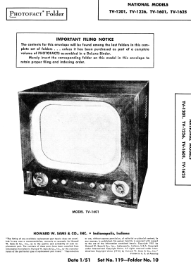 TV-1201; National Company; (ID = 2821994) Television