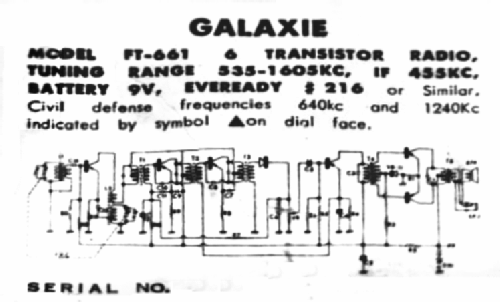 Galaxie 6 transistor FT-661; NEC Radio (ID = 2578866) Radio