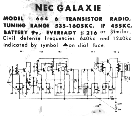 Galaxie 664; NEC Radio (ID = 2062570) Radio