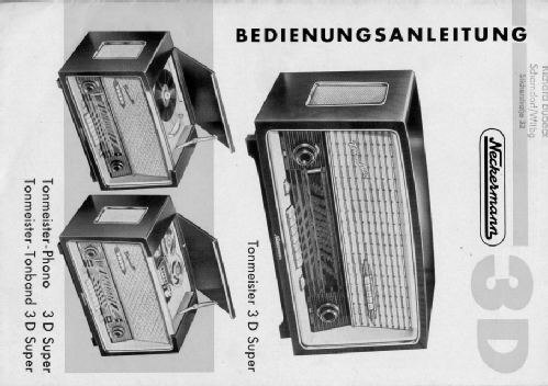 Tonmeister Tb. Art. Nr. 102/70; Neckermann-Versand (ID = 2574456) Radio