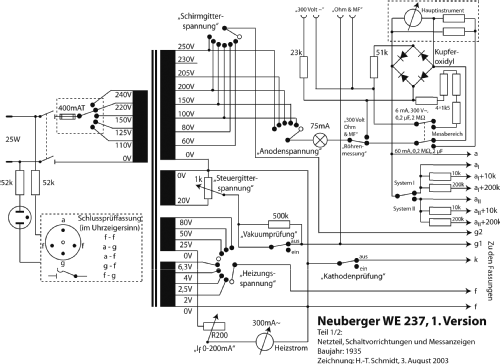 Röhrenprüfgerät WE237; Neuberger, Josef; (ID = 175061) Equipment