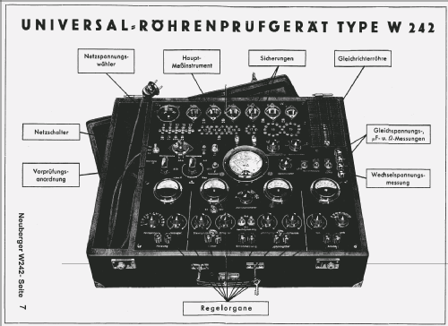 Röhrenprüfgerät We242 - W242; Neuberger, Josef; (ID = 336125) Equipment