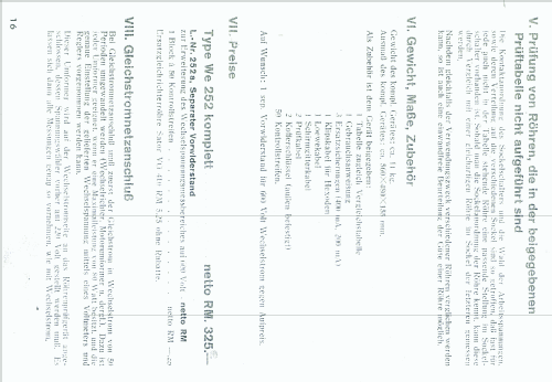 Universal Röhrenprüfgerät WE252; Neuberger, Josef; (ID = 1499450) Equipment