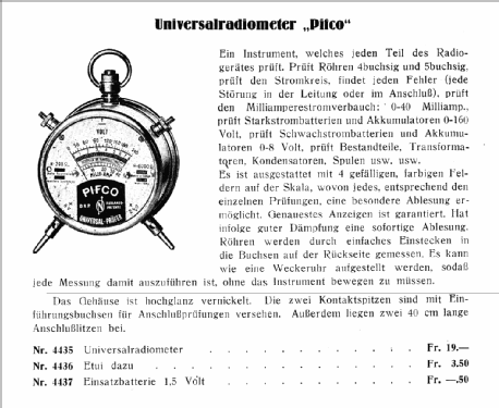 Pifco Universalprüfer ; Neuberger, Josef; (ID = 153892) Equipment