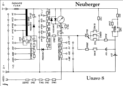 Vielfach-Messinstrument UNAVO 8; Neuberger, Josef; (ID = 595081) Equipment