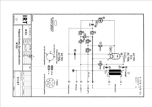 Druckmikrofon M50; Neumann, Georg, (ID = 809893) Microfono/PU