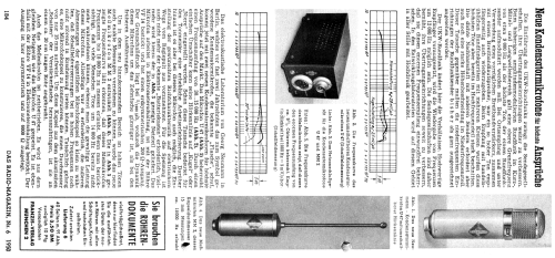 Kondensatormikrofon U47; Neumann, Georg, (ID = 1734889) Micrófono/PU