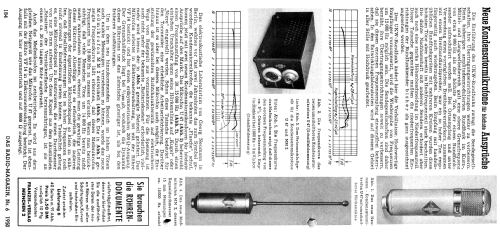 Kondensatormikrofon U47; Neumann, Georg, (ID = 1734889) Microphone/PU