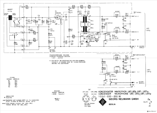 Kondensatormikrofon U87; Neumann, Georg, (ID = 1641434) Mikrofon/TA