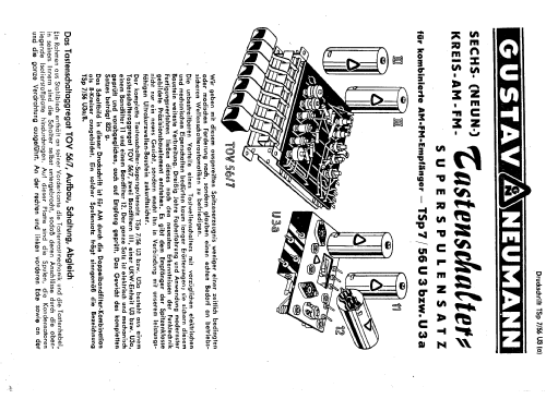 Tastenschalter-Superspulensatz TSp 7/56 U3 ; Neumann, Gustav; (ID = 539962) mod-past25